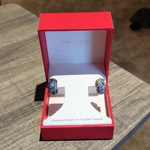 Sofia James Silver and Multicolor Crystal Earrings